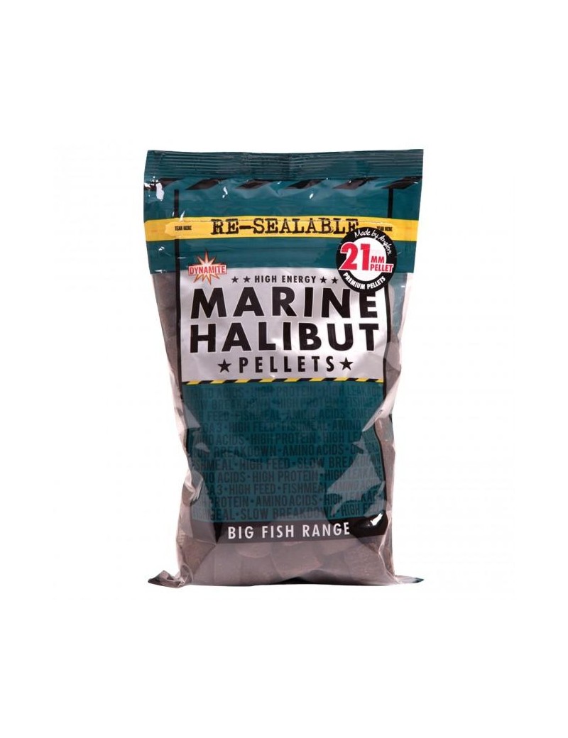 DYNAMITE MARINE HALIBUT PRE DRILLED 21MM PELLETS